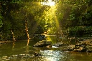Sunbeams Over the River Sangu, Bandarban, Bangladesh